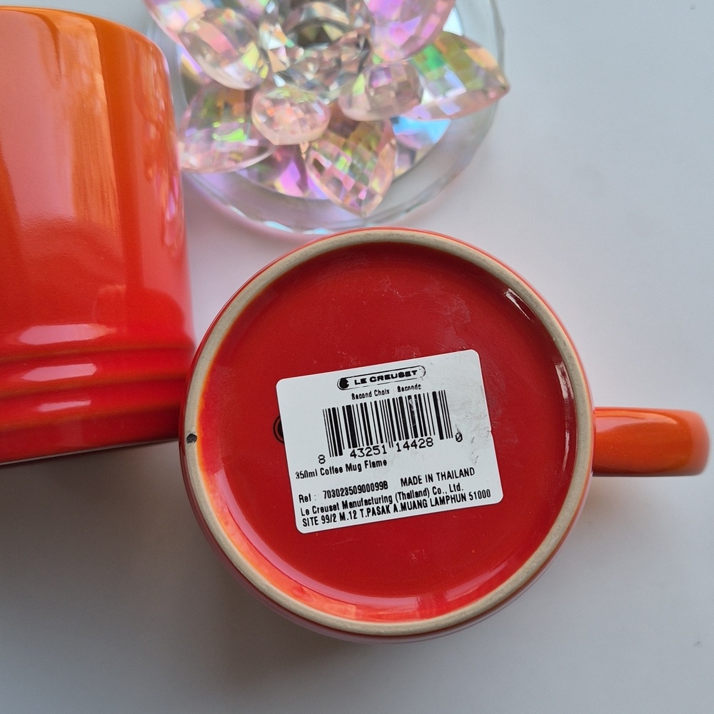 Le Creuset Flame Ombre Stoneware Coffee Mugs - Set of 2 - Picture 5 of 6
